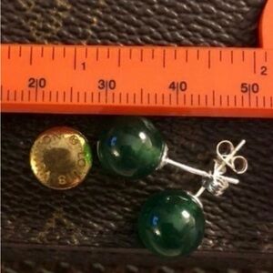 Chic 925 Green jade  Earrings